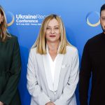 Olena Zelenska, moglie di Volodymyr Zelensky e Giorgia Meloni