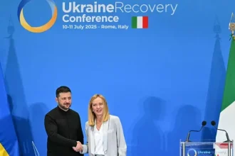 la "Conferenza per la Ripresa dell'Ucraina" co-organizzata dai governi italiano e ucraino