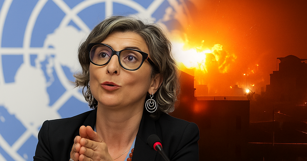 Francesca Albanese, relatrice speciale delle Nazioni Unite per i Territori Palestinesi a Ginevra