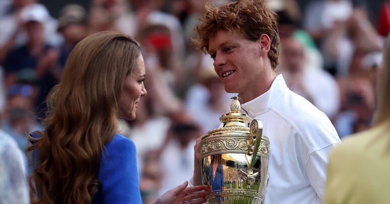 Jannik Sinner e la principessa Kate Middleton
