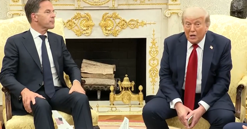 Il presidente Trump e il Segretario Generale della NATO, Mark Rutte