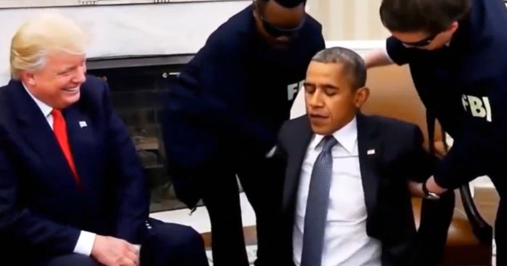 Il video pubblicato da Trump con il finto arresto di Obama