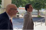 Ciro Grillo e l'avvocato Andrea Vernazza