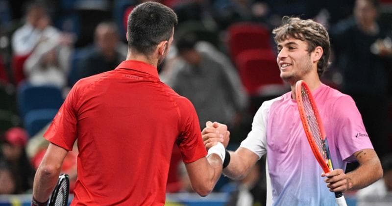 Flavio Cobolli e Novak Djokovic