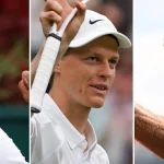 Da sinistra: Lorenzo Sonego, Jannik Sinner e Flavio Cobolli