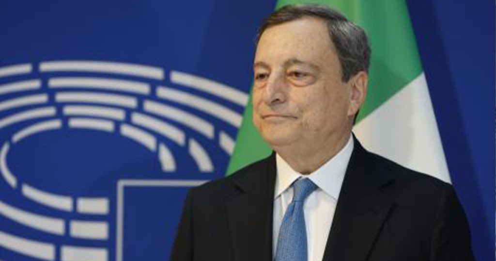 L'ex presidente del Consiglio, l'economista Mario Draghi