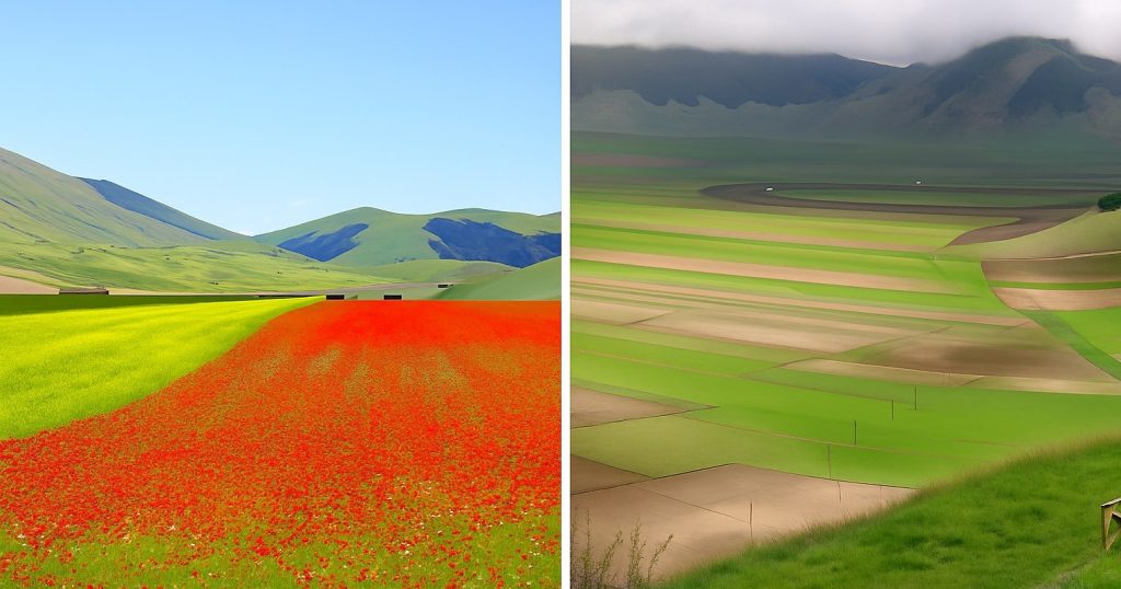 Due esempi della Fioritura a Castelluccio di Norcio