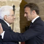Il presidente Mattarella e il presidente francese Macron