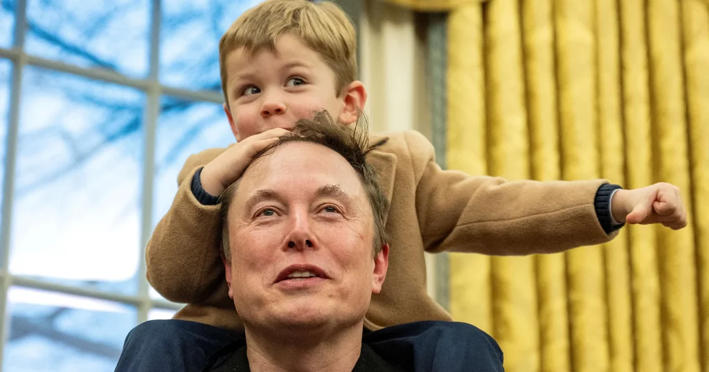 Elon Musk e il figlio X Æ A‑Xii detto X