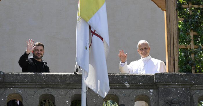 Incontro tra papa Leone XIV e il presidente ucraino Volodymyr Zelensky