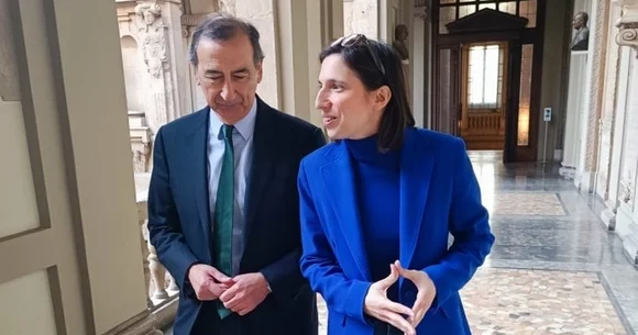 Il sindaco Giuseppe Sala e la segretaria del Pd Elly Schlein durante un incontro a Palazzo Marino