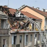 La palazzina crollata in via Nizza 189 a Torino