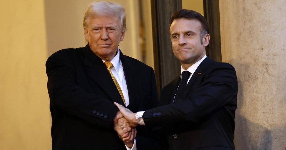 I presidenti Usa e Francia, Trump e Macron
