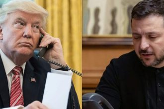 Il presidente Usa Donald Trump e l'omonimo ucraino, Volodymyr Zelensky