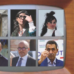 Nella prima fila, da sinistra: Boccia, Albanese e De Crescenzo. Nella seconda fila, sempre da sinistra: Bandecchi, Sangiuliano e Vannacci