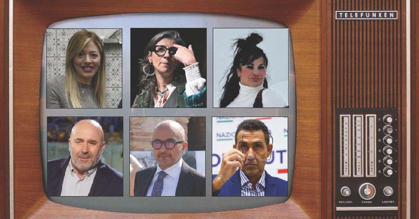 Nella prima fila, da sinistra: Boccia, Albanese e De Crescenzo. Nella seconda fila, sempre da sinistra: Bandecchi, Sangiuliano e Vannacci