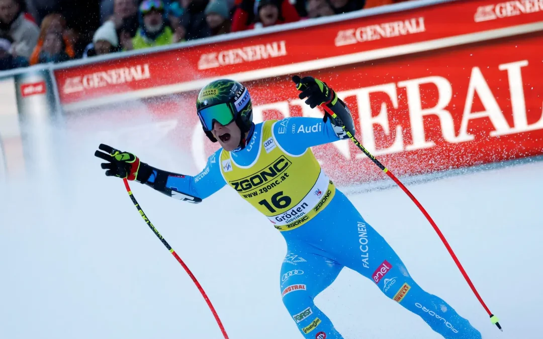 Zabystran vince il Super G della Val Gardena, Franzoni è sul podio