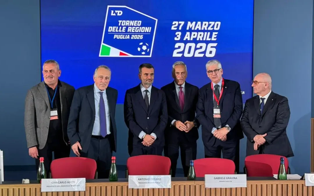 A Bari nasce la 62^ edizione del Torneo delle Regioni di Calcio a 11