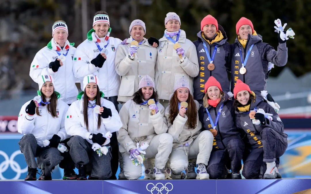 Biathlon, Italia d’argento nella staffetta mista: Giacomel, Hofer, Wierer e Vittozzi da sogno