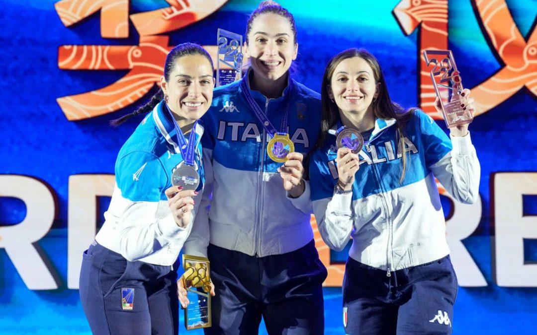 L’Italia della spada riscrive la storia a Wuxi: oro Rizzi, argento Santuccio e bronzo Fiamingo