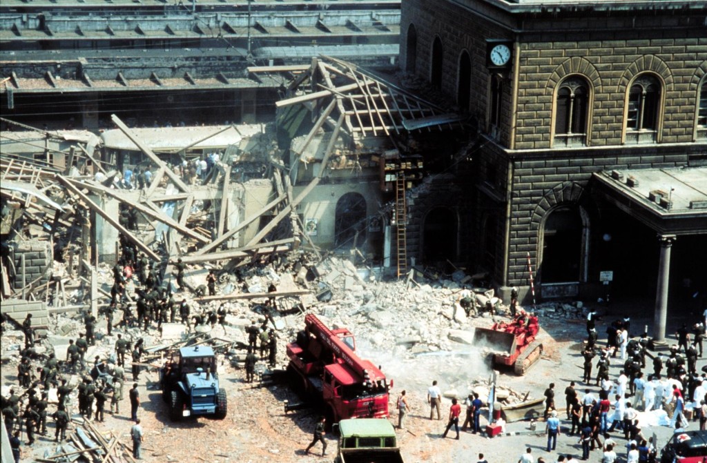 Stazione distrutta dalla bomba, 2 agosto 1980